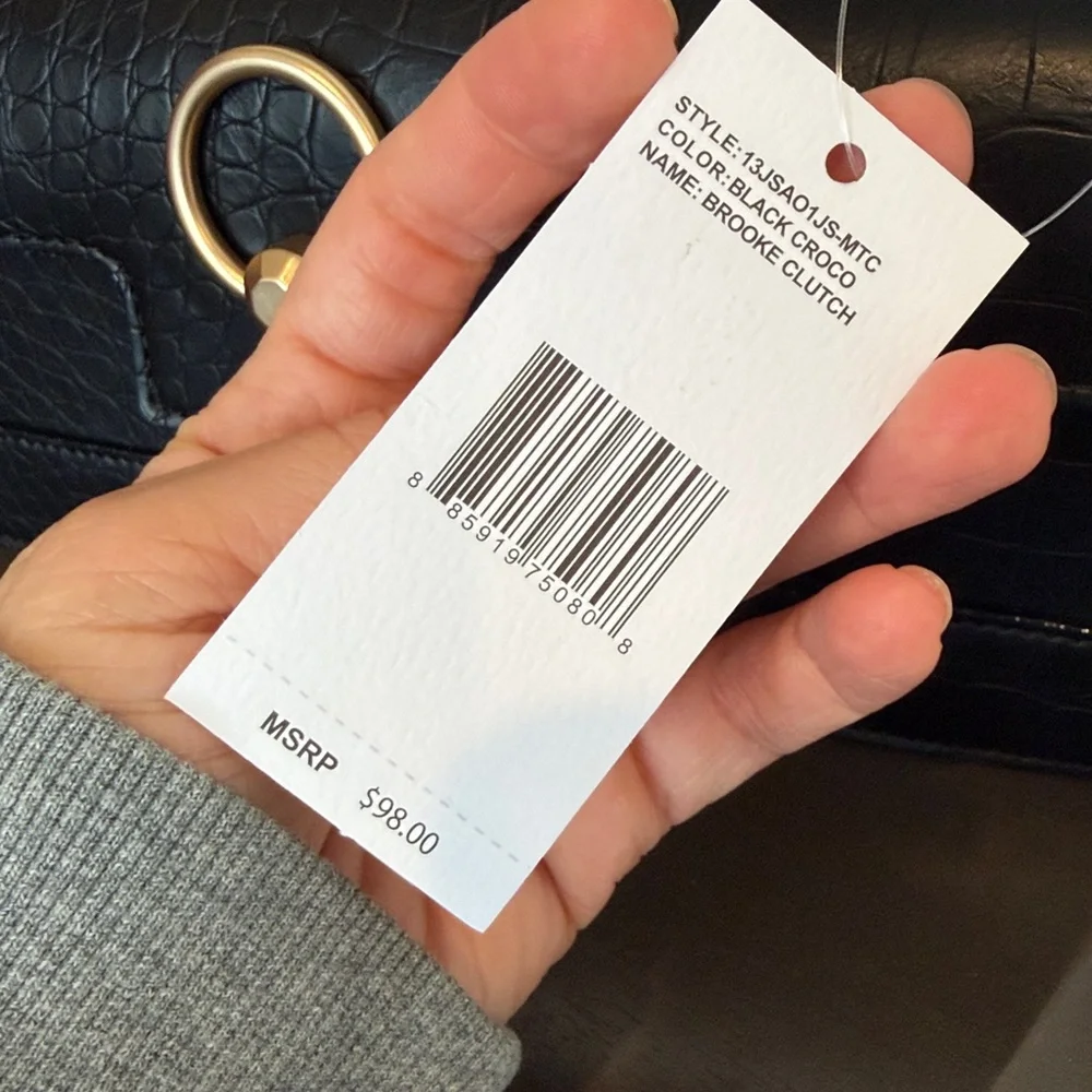 Jessica Simpson black purse- gold accents - Picture 5 of 5